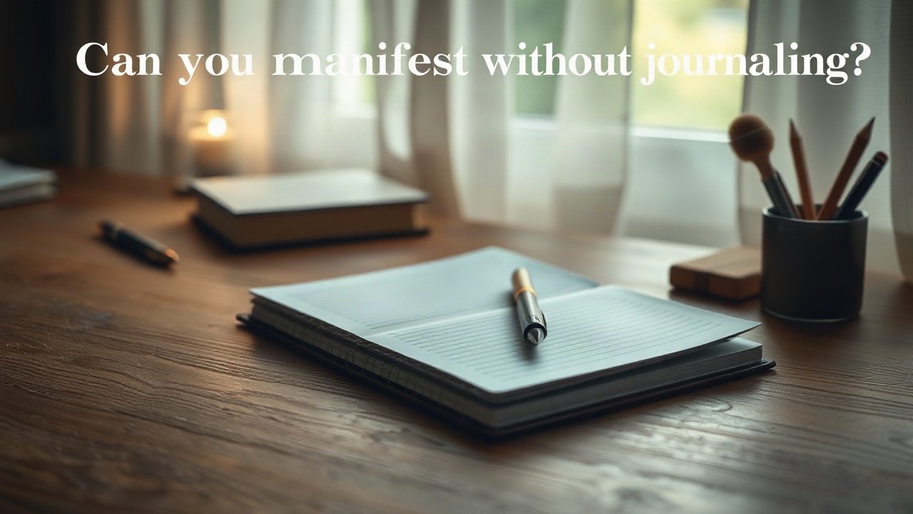 Editorial scene illustrating Can you manifest without journaling?