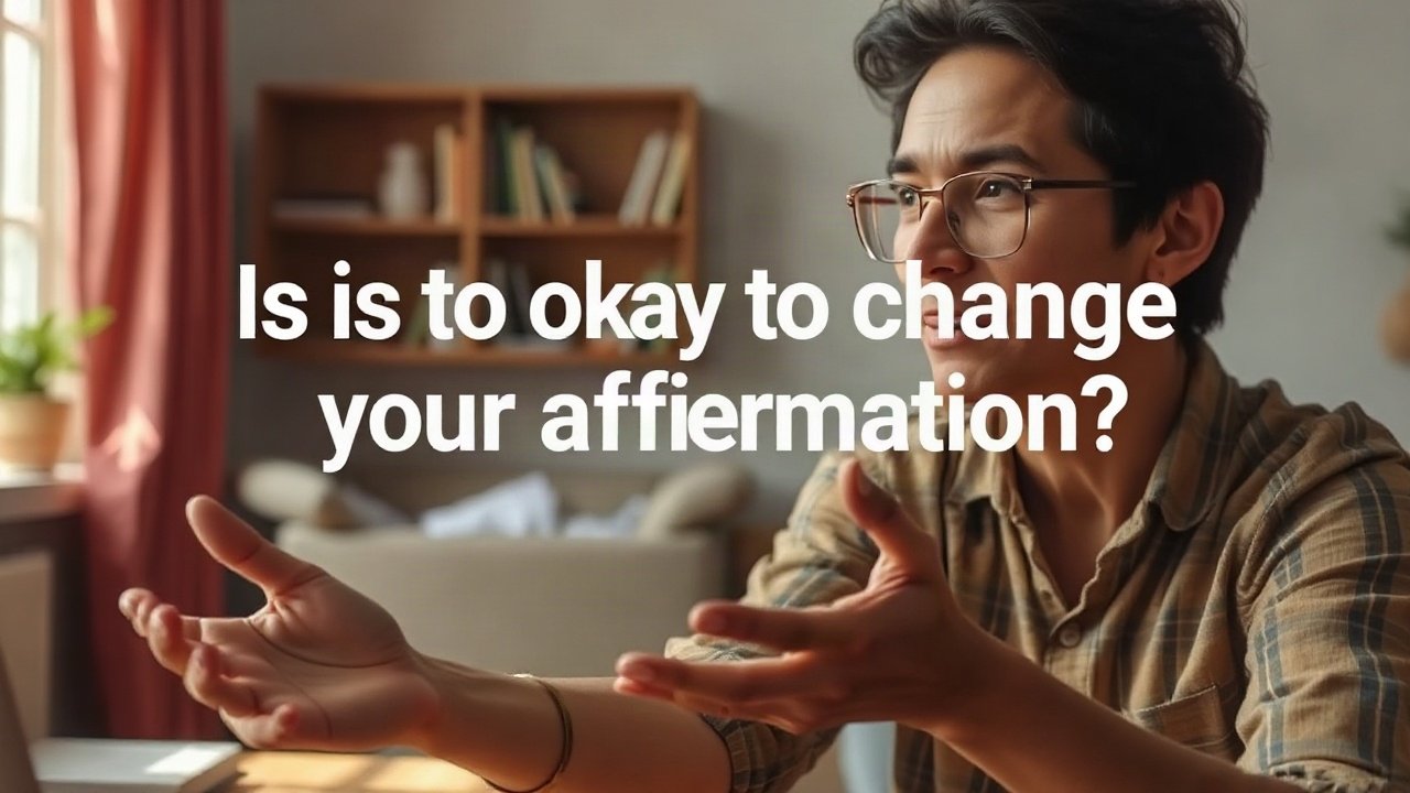 Editorial scene illustrating Is it okay to change your affirmation?