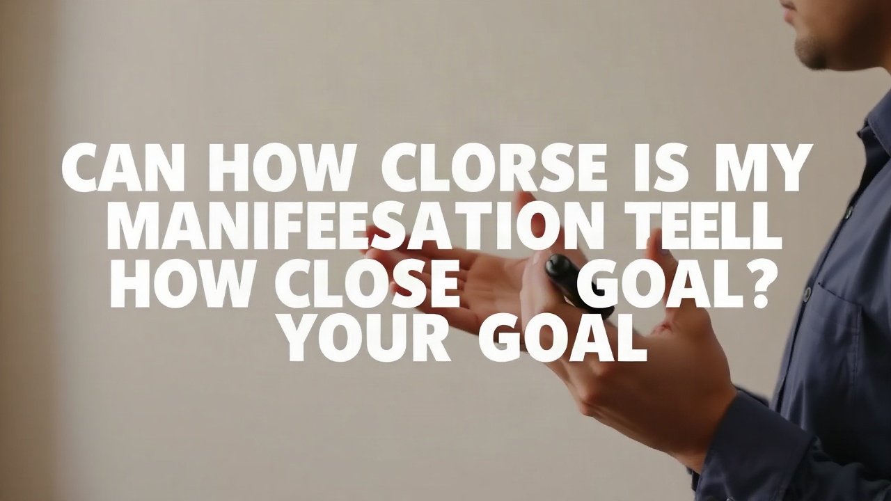 Editorial scene illustrating Can How Close Is My Manifestation Tell You How Close Your Goal Is?
