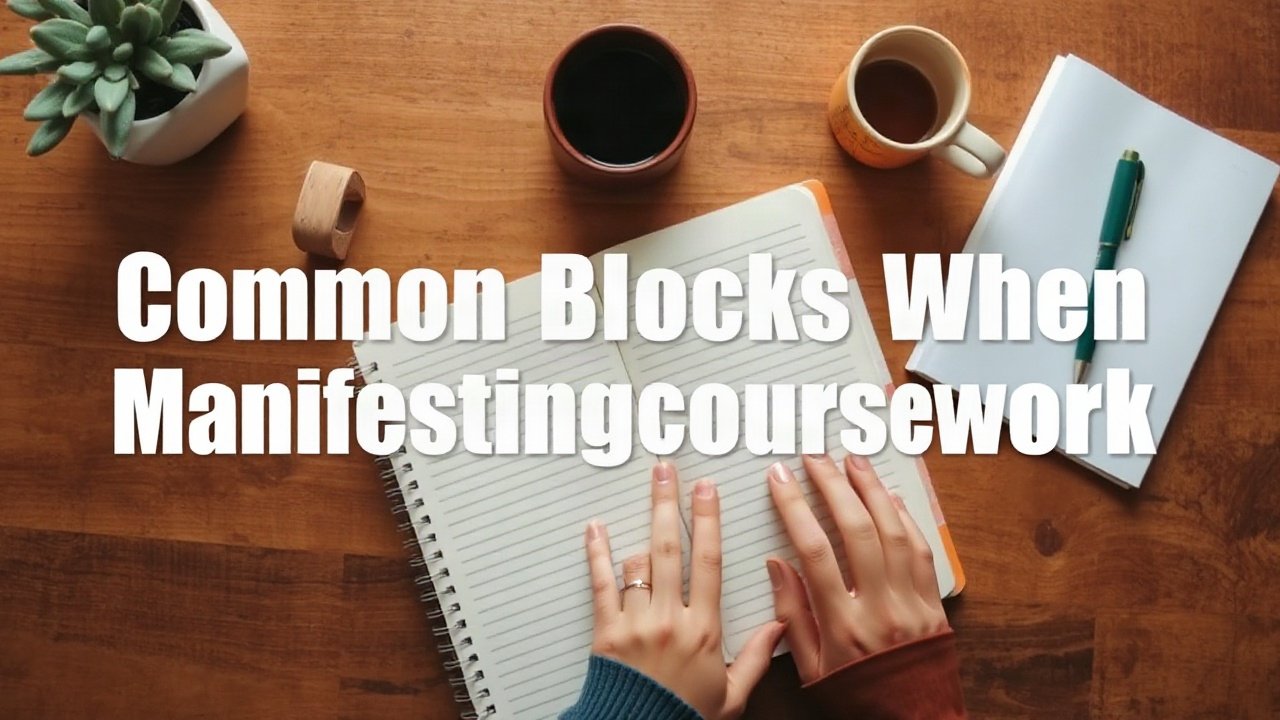 Editorial scene illustrating Common Blocks When Manifesting Coursework