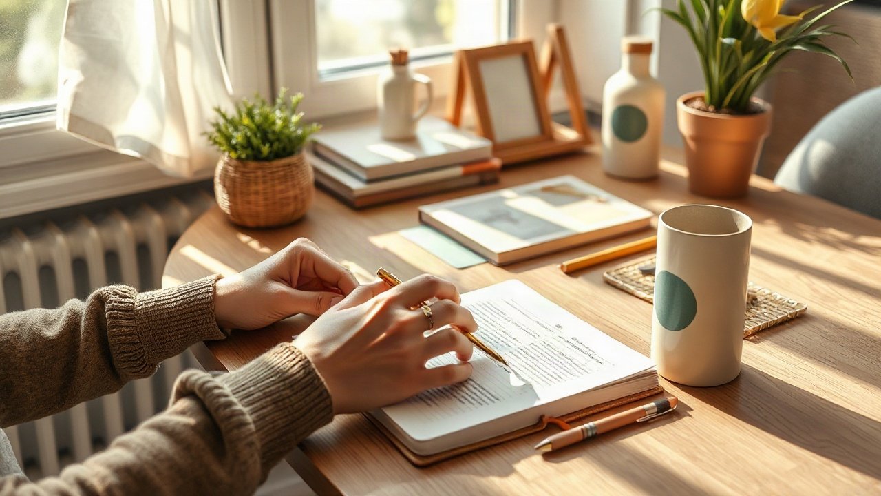 Editorial scene illustrating Common Blocks When Manifesting Ideal Day