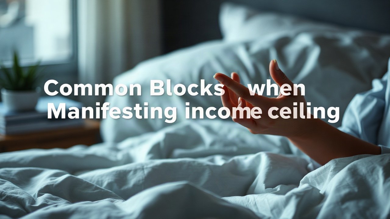Editorial scene illustrating Common Blocks When Manifesting Income Ceiling