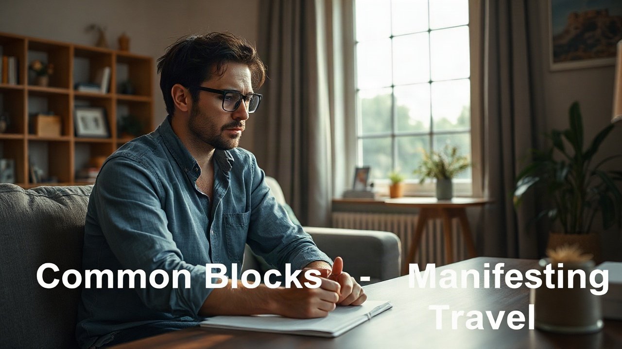 Editorial scene illustrating Common Blocks When Manifesting Long-Term Travel