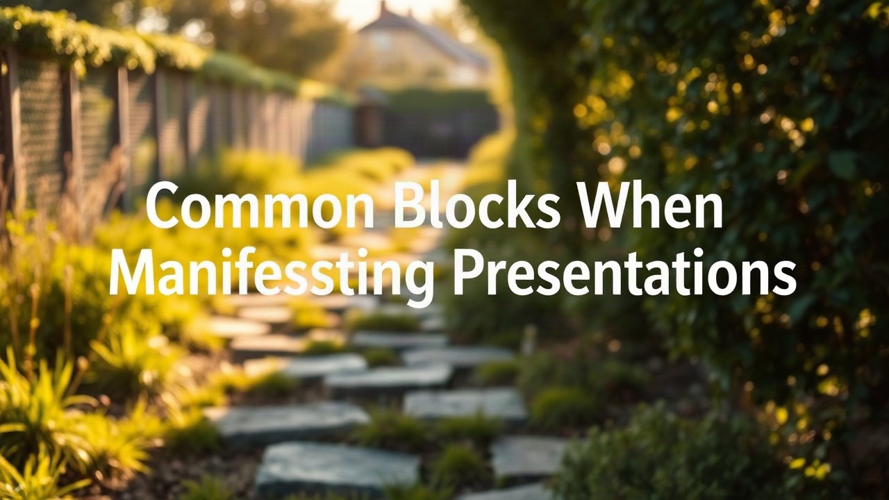 Editorial scene illustrating Common Blocks When Manifesting Presentations