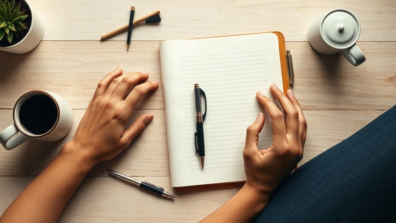 Editorial scene illustrating Common Blocks When Manifesting Procrastination
