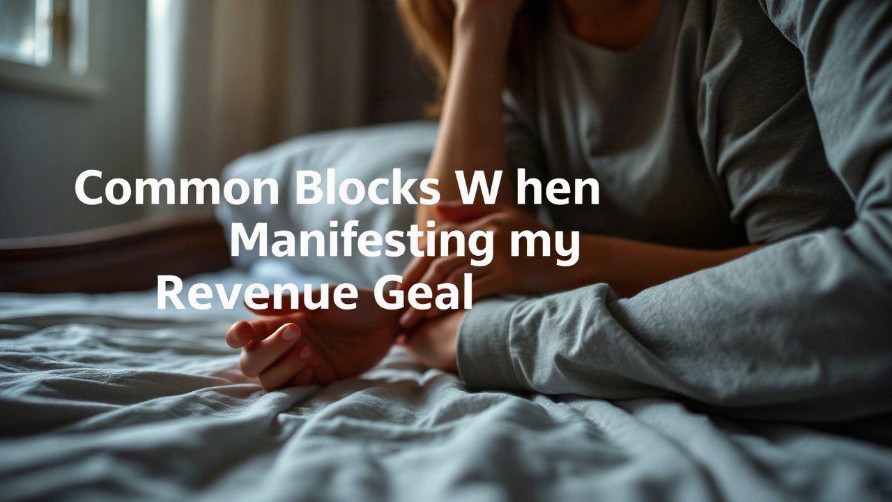 Editorial scene illustrating Common Blocks When Manifesting Revenue Goals