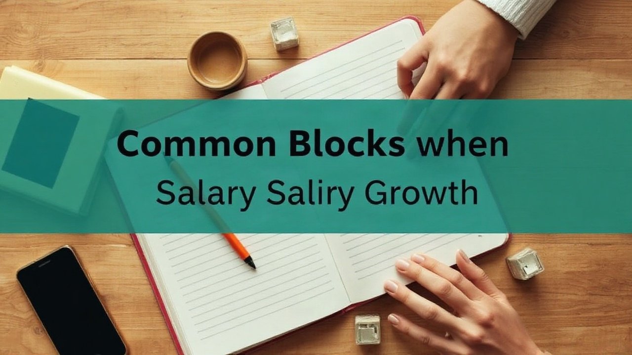 Editorial scene illustrating Common Blocks When Manifesting Salary Growth
