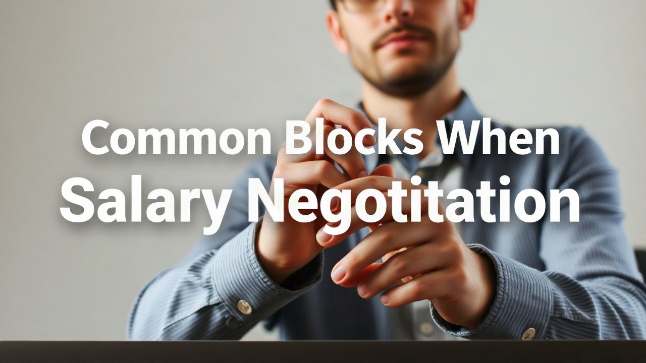 Editorial scene illustrating Common Blocks When Manifesting Salary Negotiation