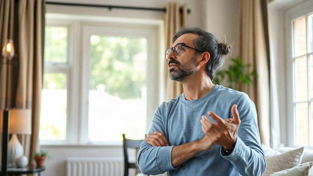 Editorial scene illustrating Future-Self Exercise for Downsizing