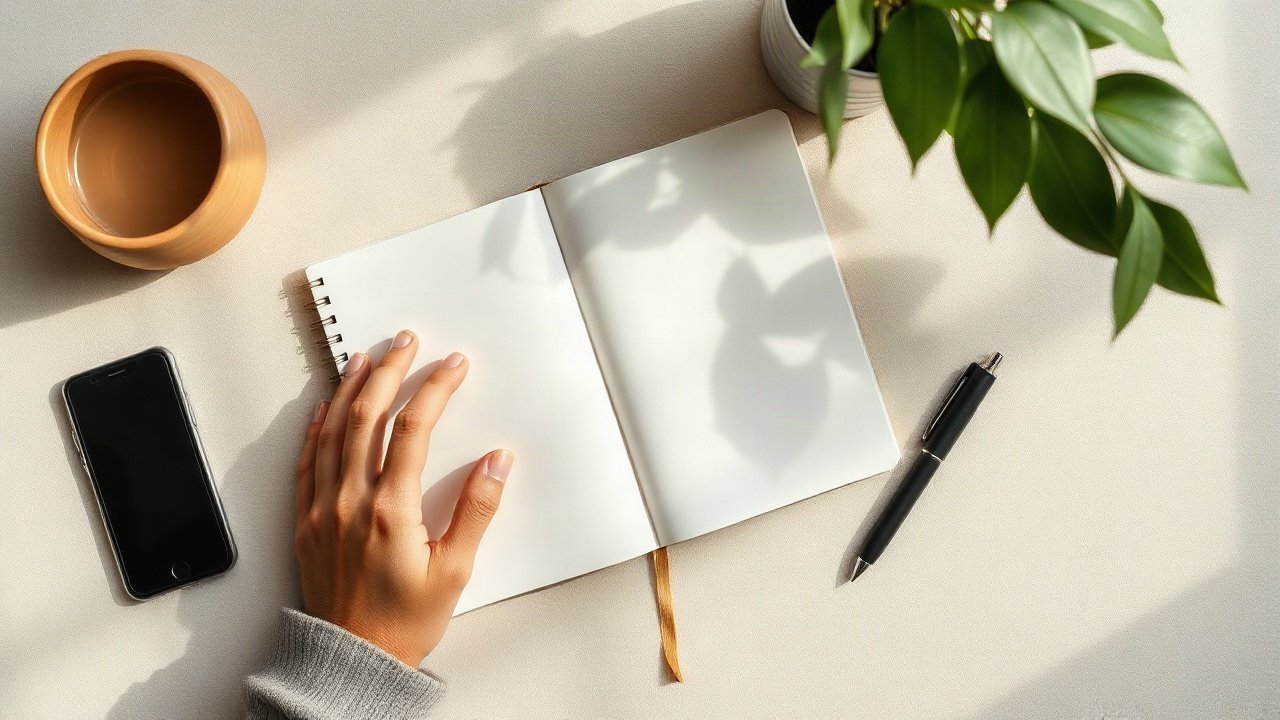 Editorial scene illustrating Future-Self Exercise for Life Purpose