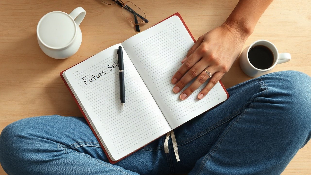 Editorial scene illustrating Future-Self Exercise for Redundancy