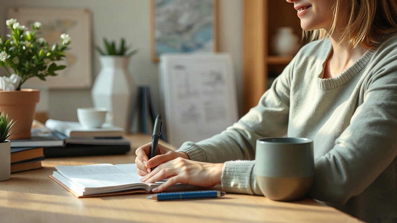 Editorial scene illustrating Future-Self Exercise for Sales Confidence