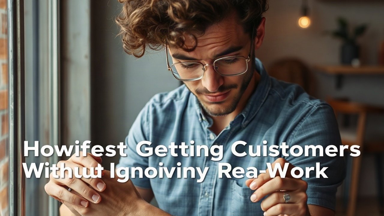 Editorial scene illustrating How to Manifest Getting Customers Without Ignoring the Real-World Work