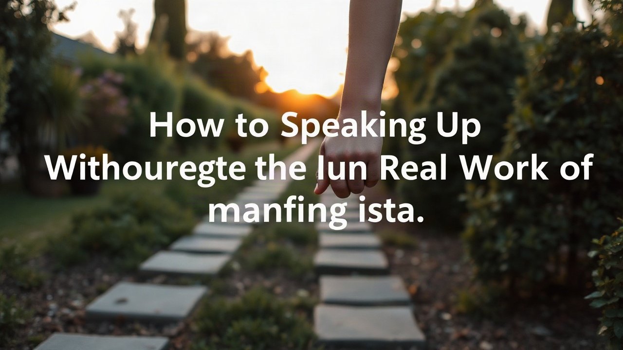 Editorial scene illustrating How to Manifest Speaking Up Without Ignoring the Real-World Work