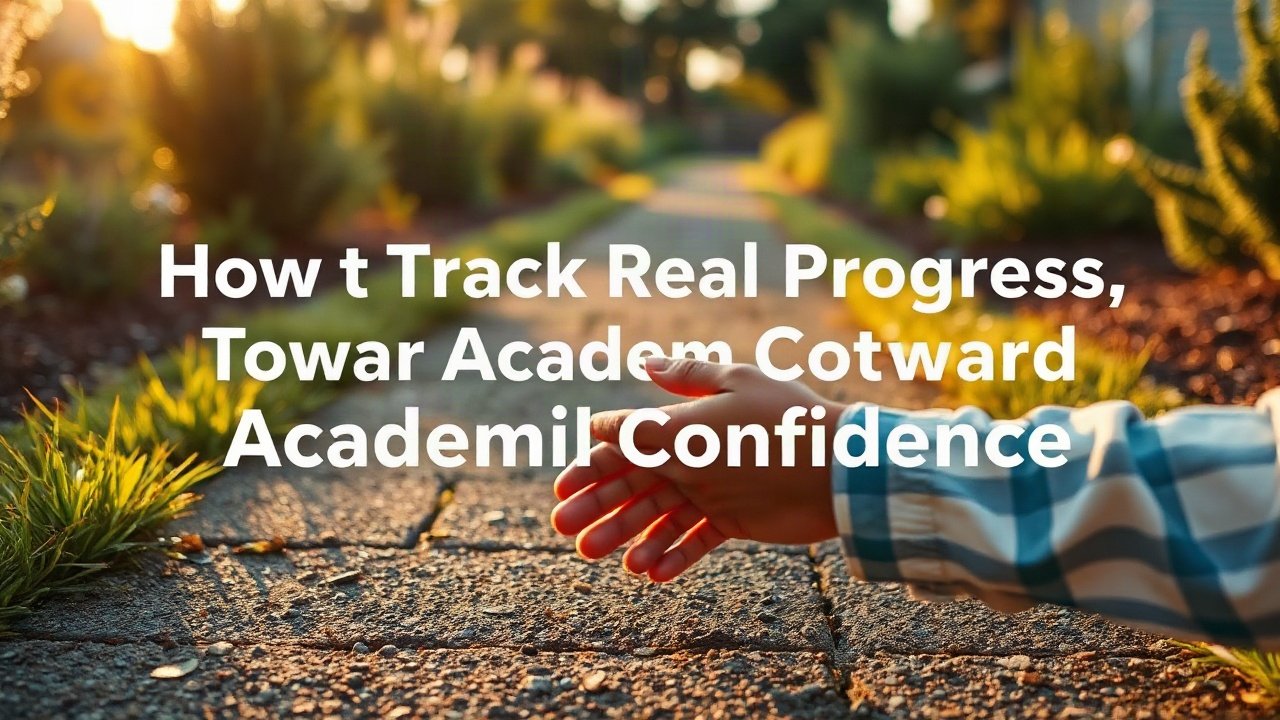 Editorial scene illustrating How to Track Real Progress Toward Academic Confidence