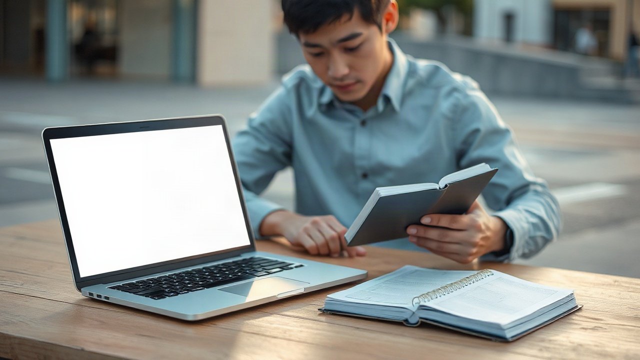 Editorial scene illustrating How to Track Real Progress Toward Coursework