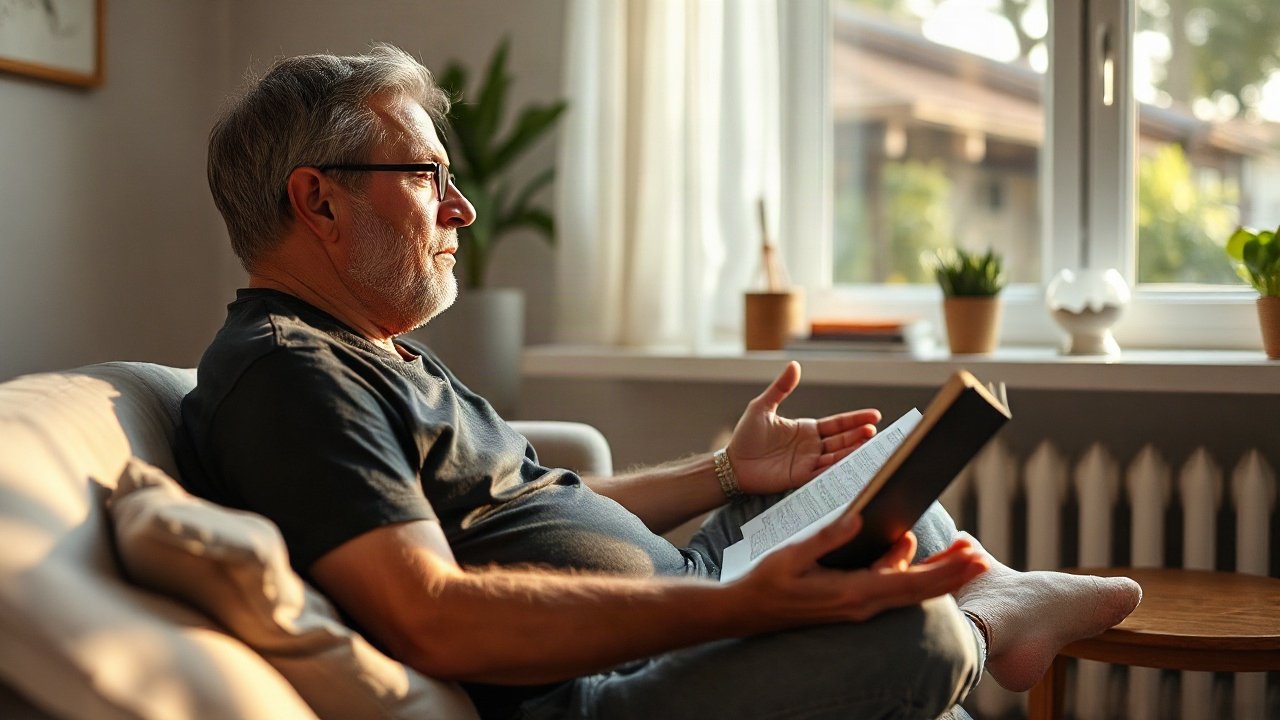 Editorial scene illustrating How to Track Real Progress Toward Stress-Management Habits