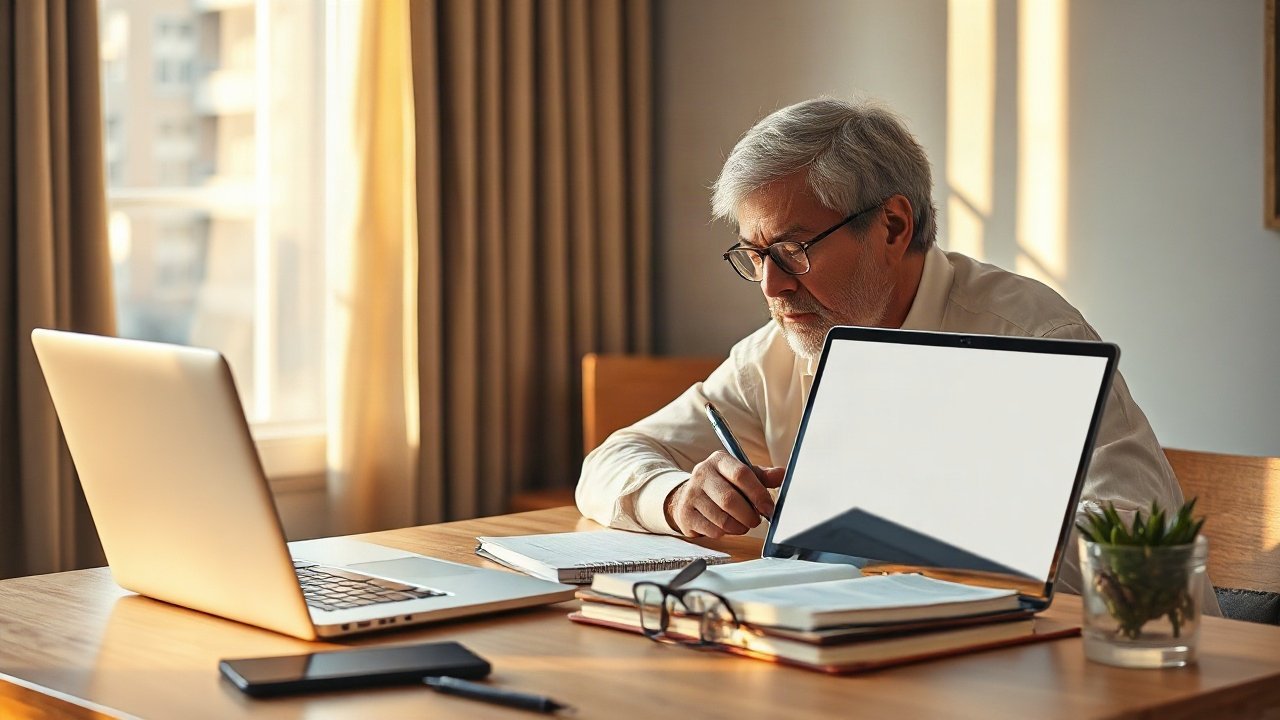 Editorial scene illustrating Journal Prompts for Manifesting Leadership