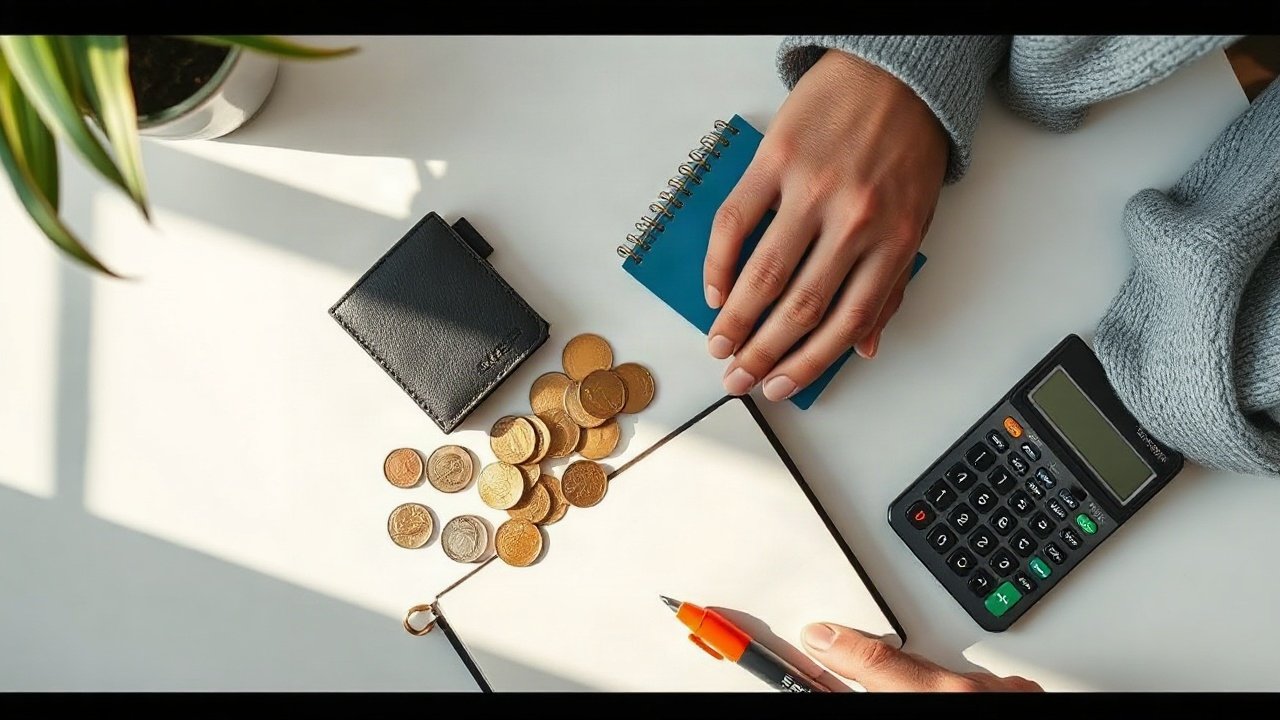 Editorial scene illustrating Journal Prompts for Manifesting Money Shame