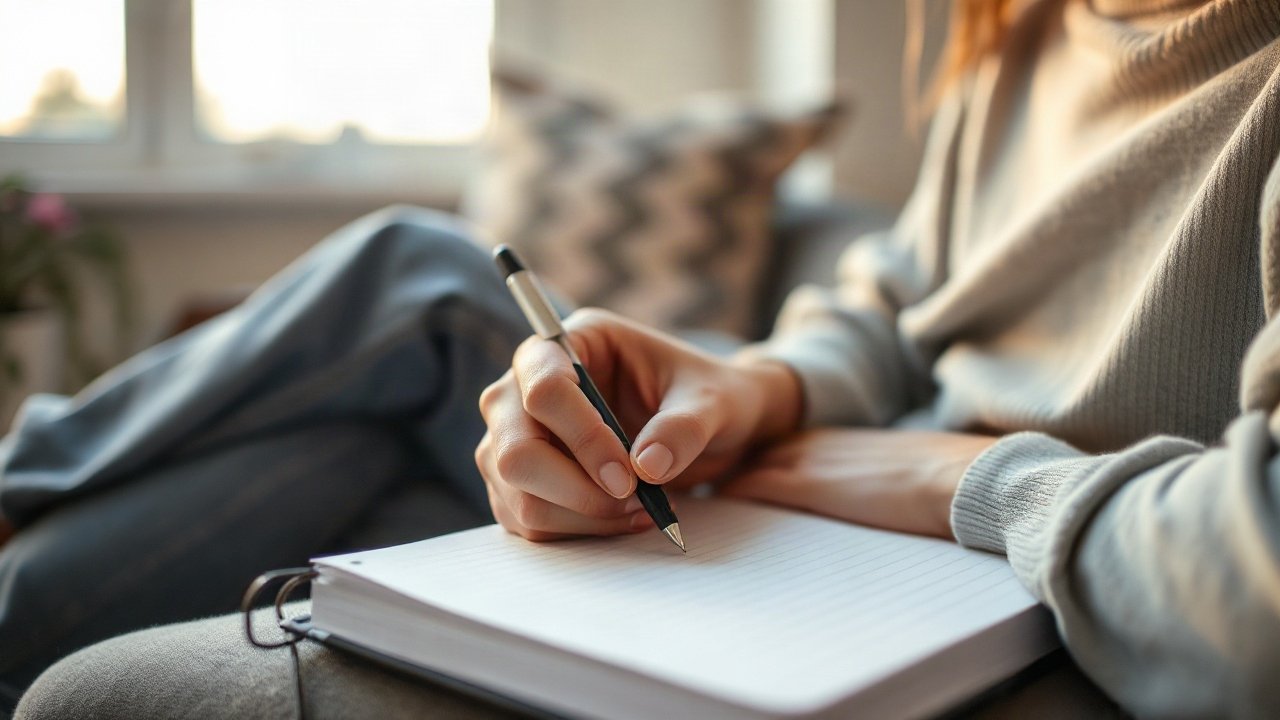 Editorial scene illustrating Journal Prompts for Manifesting Self-Care