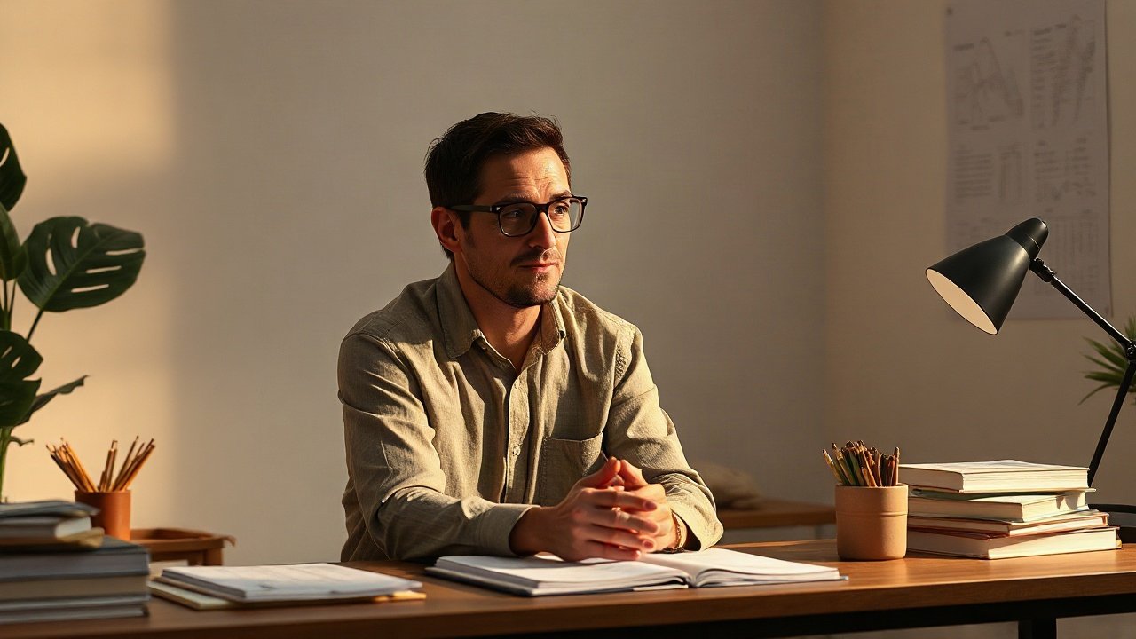 Editorial scene illustrating Manifesting Scholarship: What to Focus on and What You Can Control