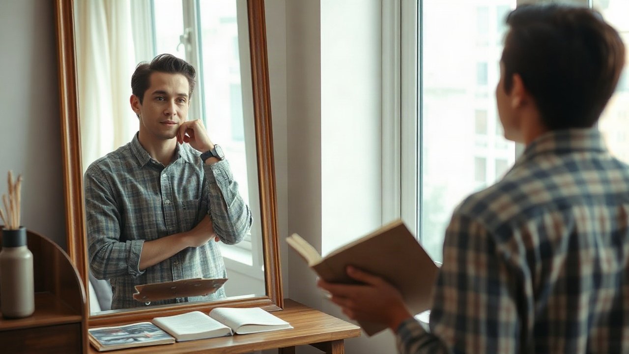 Editorial scene illustrating Self-Concept for Creative Block: The Identity Beliefs That Matter