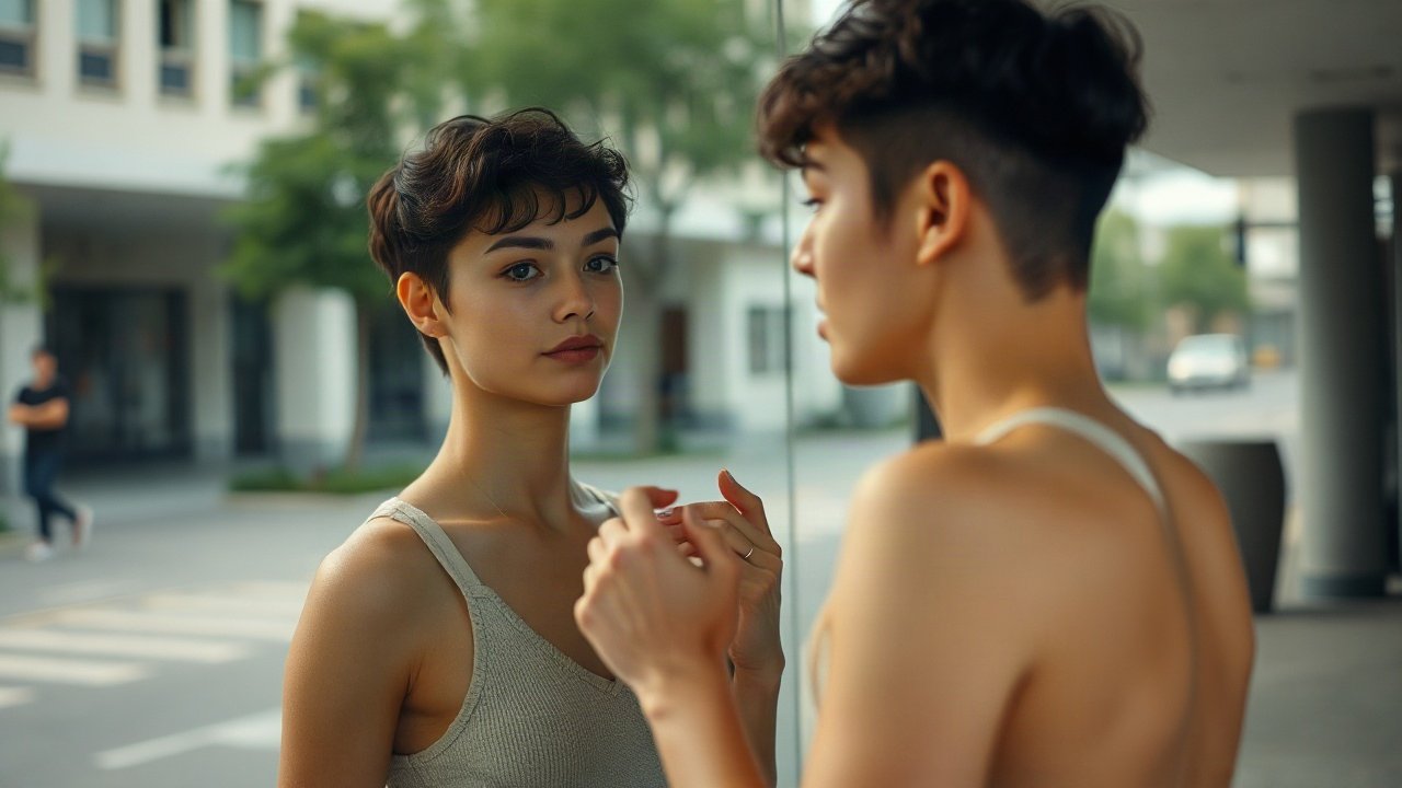 Editorial scene illustrating Self-Concept for Creative Inspiration: The Identity Beliefs That Matter