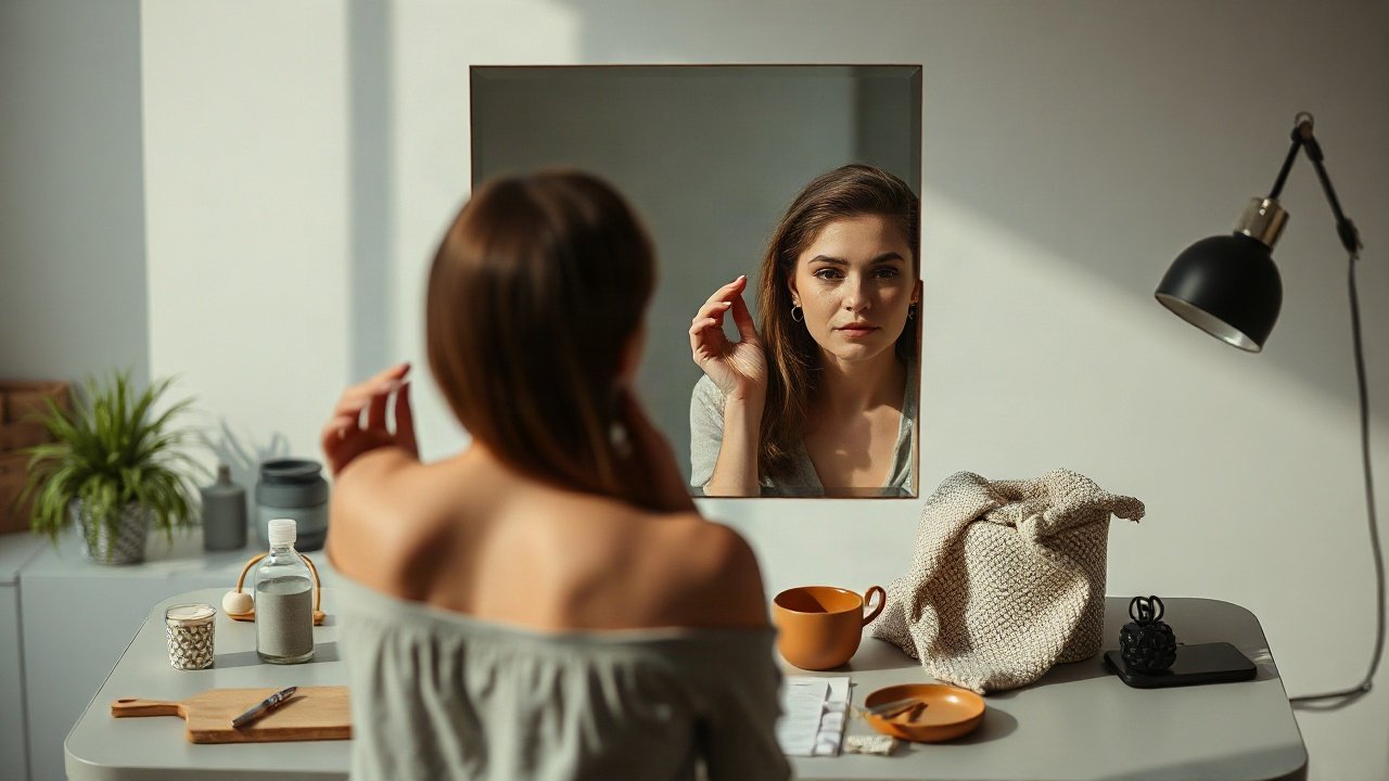 Editorial scene illustrating Self-Concept for Life Purpose: The Identity Beliefs That Matter