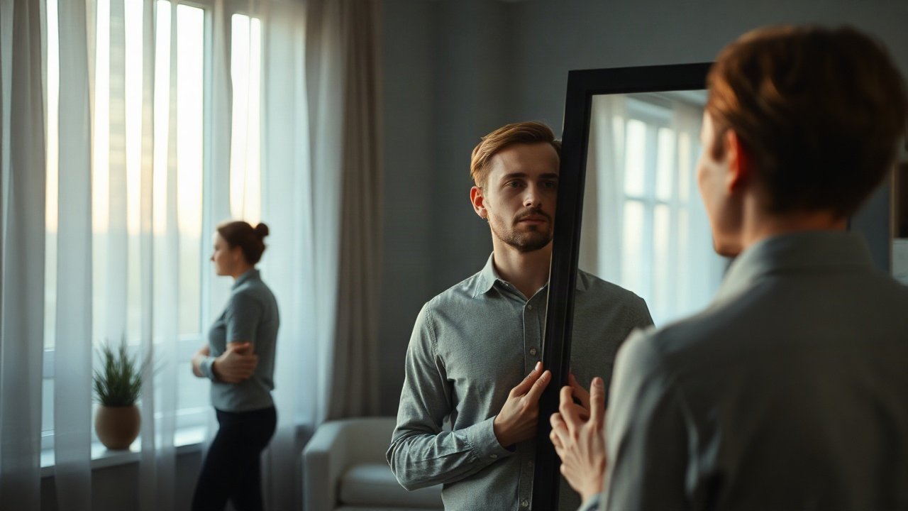 Editorial scene illustrating Self-Concept for Morning Routine: The Identity Beliefs That Matter