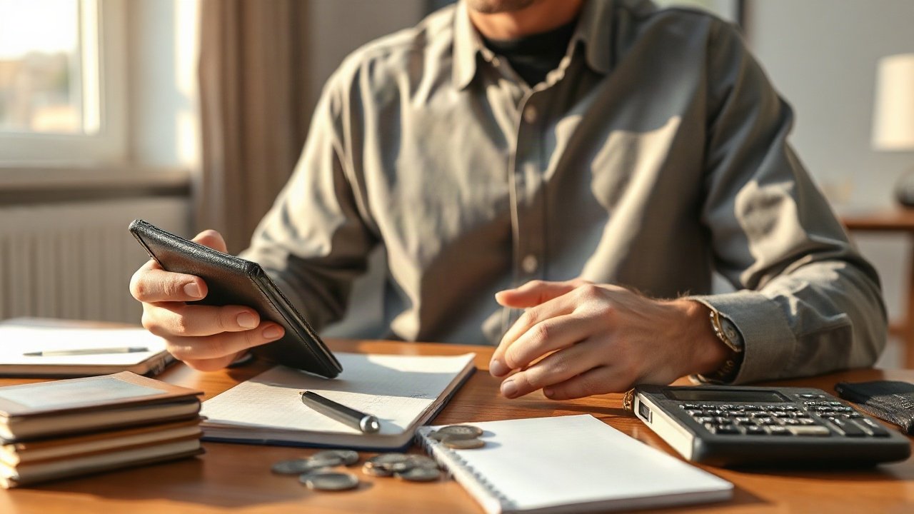Editorial scene illustrating Self-Concept for Paying Off Debt: The Identity Beliefs That Matter
