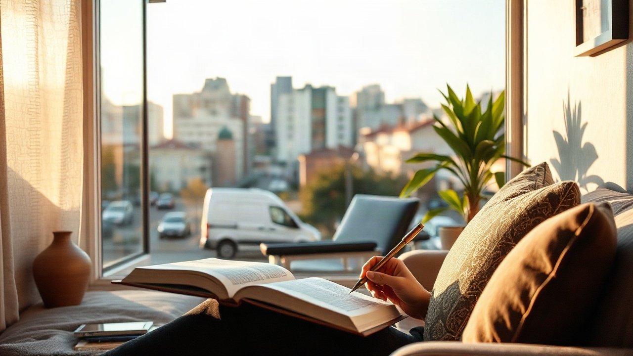 Editorial scene illustrating What to Do While You're Manifesting Moving City