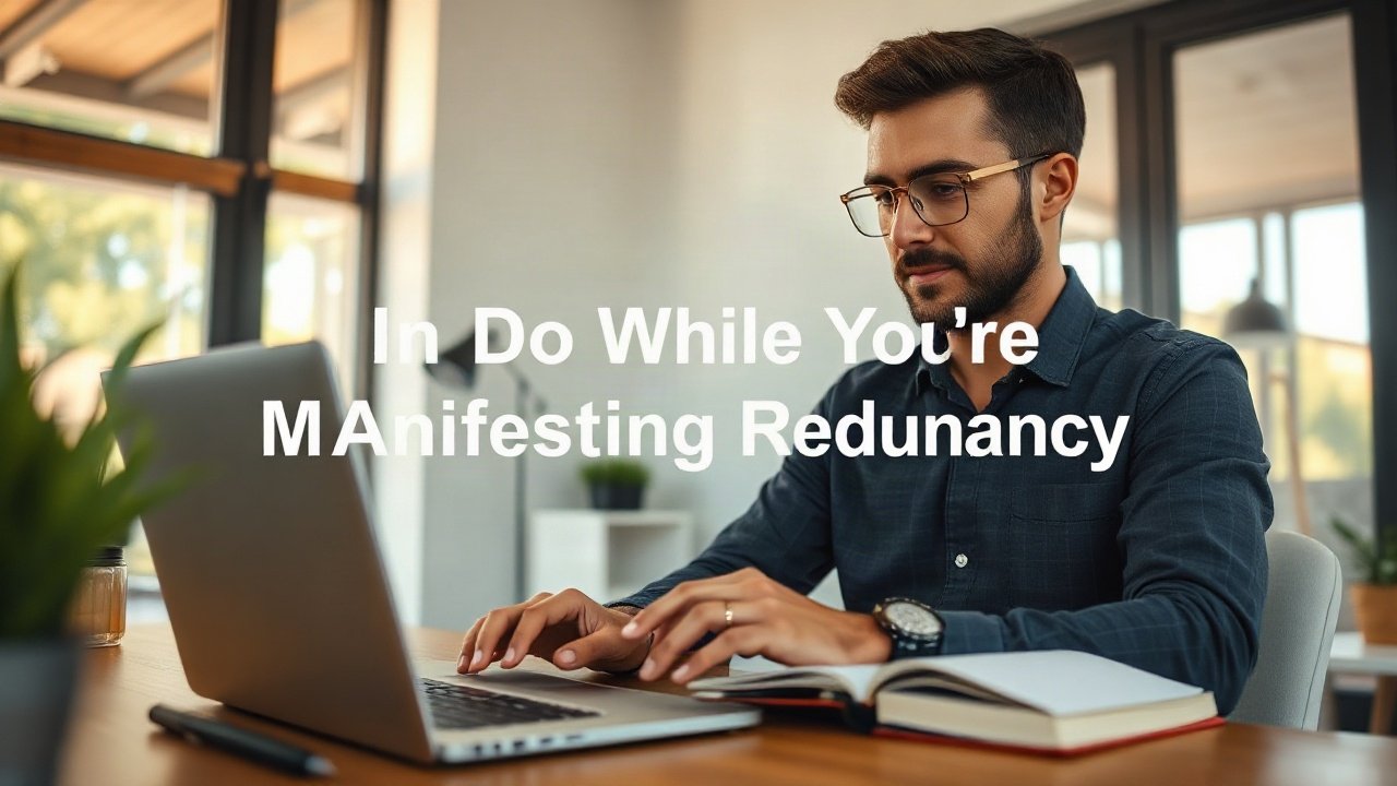 Editorial scene illustrating What to Do While You're Manifesting Redundancy