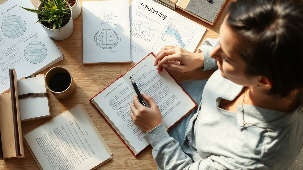 Editorial scene illustrating What to Do While You're Manifesting Scholarship