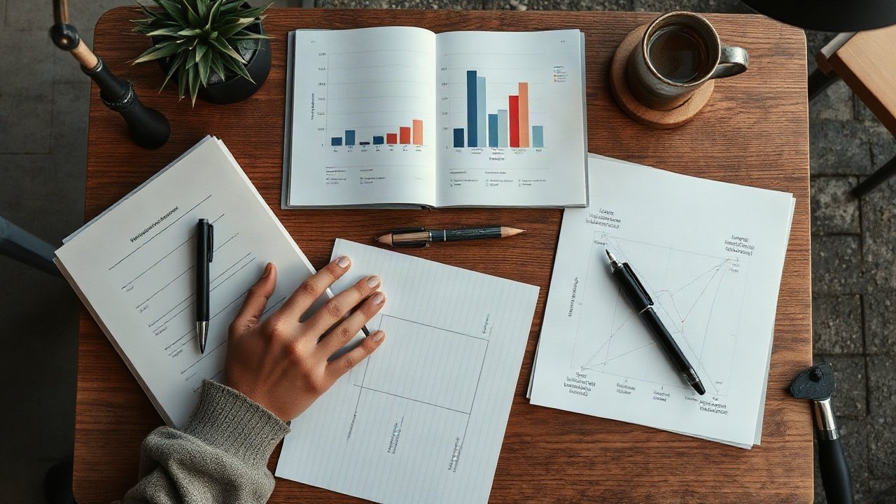 Editorial scene illustrating When to Persist and When to Change Your Plan for Focus