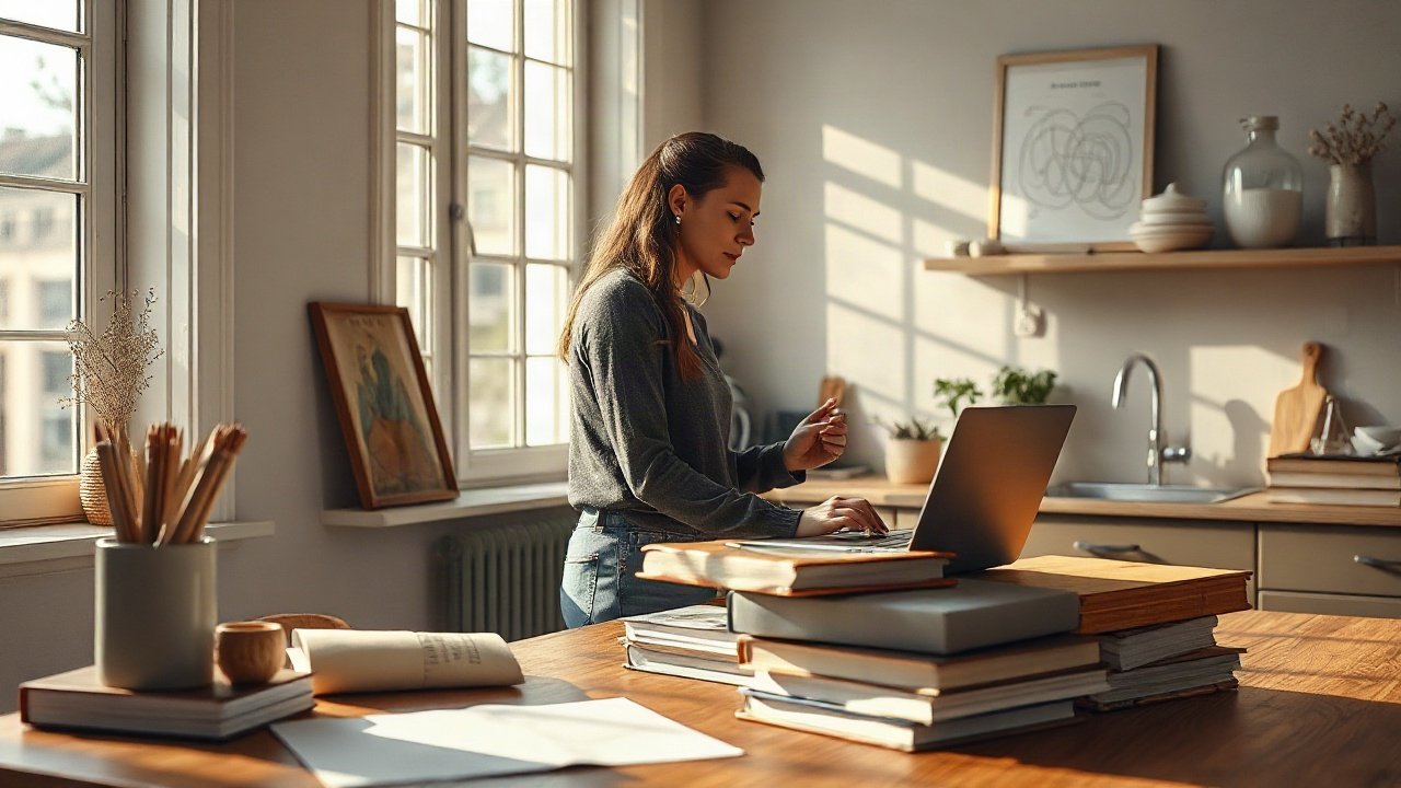 Editorial scene illustrating Why Manifesting Scholarship Can Feel Stuck