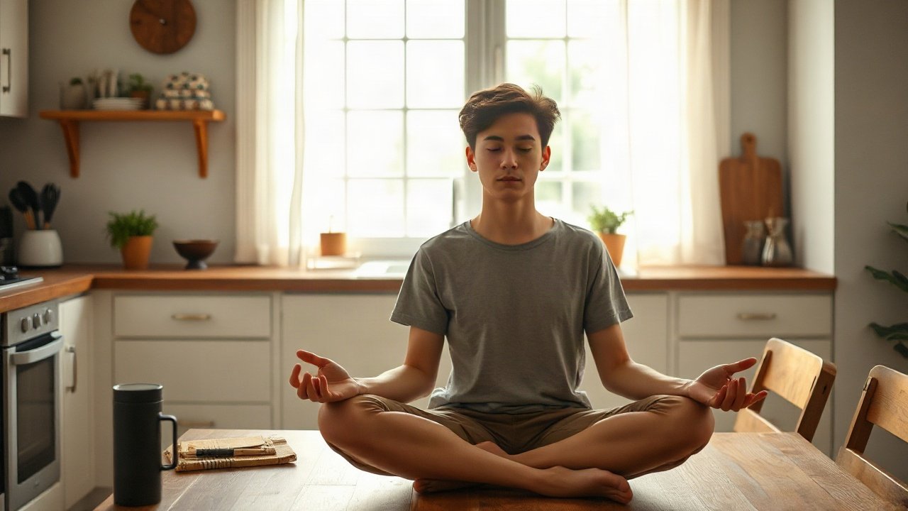 Editorial scene illustrating Why Manifesting Stress-Management Habits Can Feel Stuck