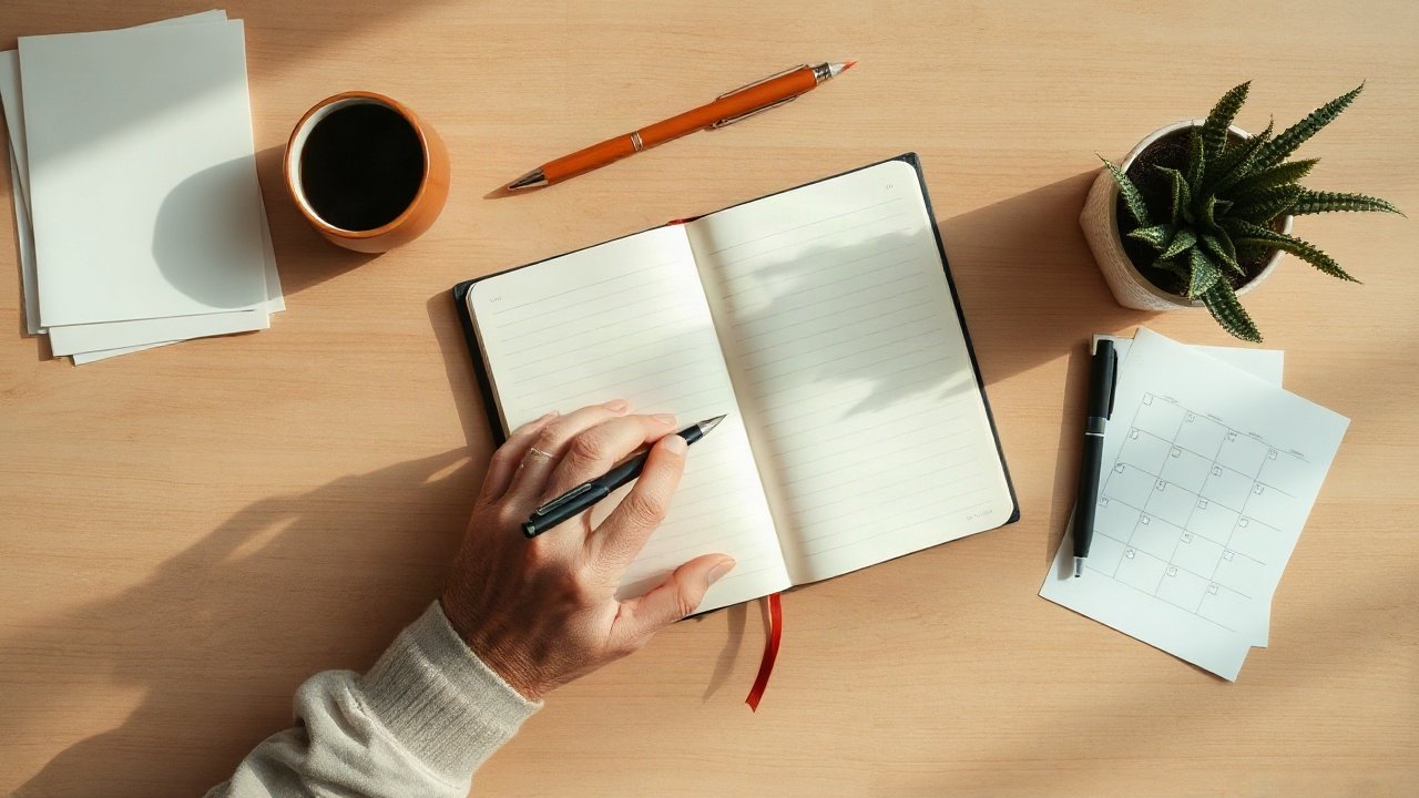 Editorial scene illustrating Can Manifestation Journaling become obsessive?