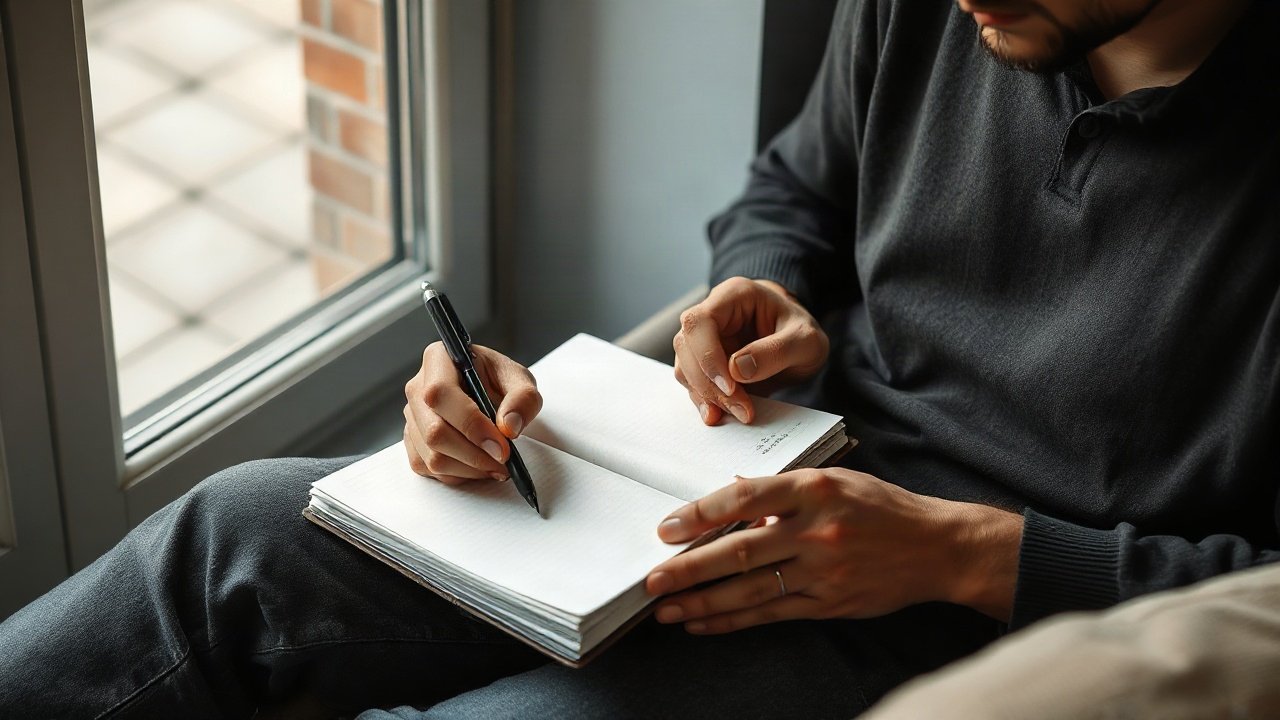 Editorial scene illustrating Can you do Manifestation Journaling if you feel anxious?